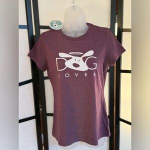 Dog is Good "Dog Lover" Bolo Logo T-shirt Plum ~ Small